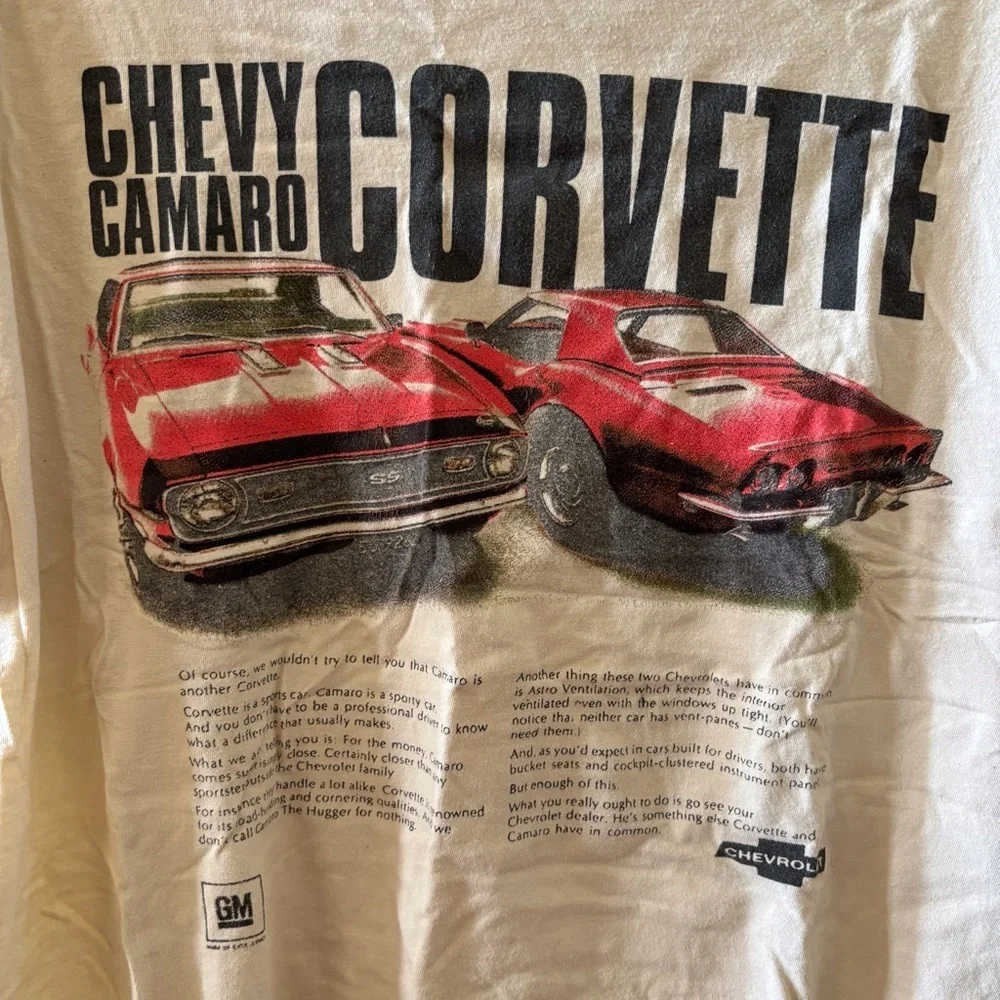 Chemistry Chevy Camaro Corvette T-Shirt short sleeve graphic tee in size XL